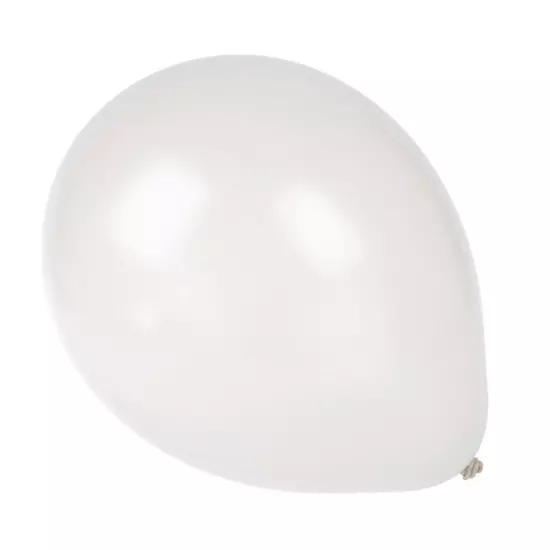 Plain White 12 Inches Quality Latex Balloons - Pack of 40 V4Z78071