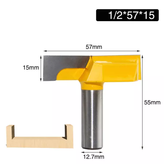 3PCS 1/2in(12.7mm) or 12mm Shank Joint Router Bits Set Tongue & Groove