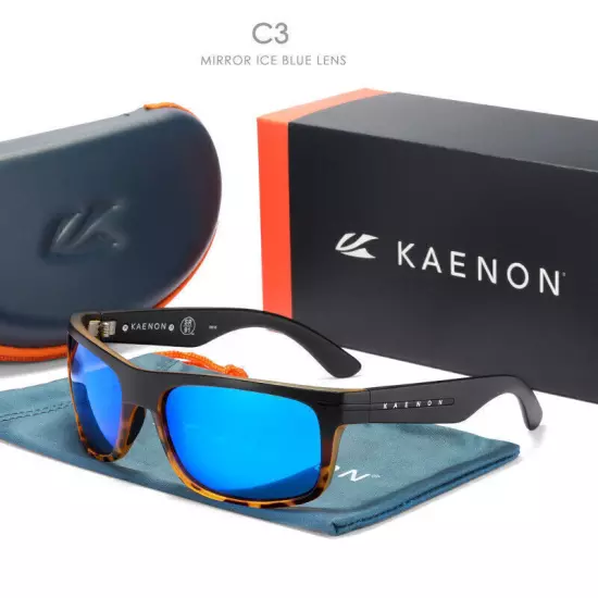 Original Kaenon Polarized Sunglasses TR90 Men and Women Mirrored lens UV400-0616