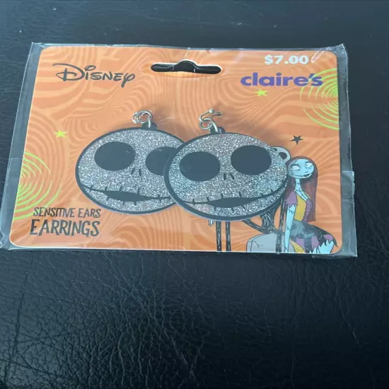 Disney Claires Jack Skellington Dangle Earrings