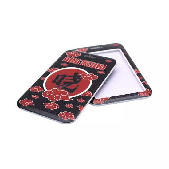 Naruto Anime Red Cloud Akatsuki Lanyard Card Holder For Car Key ID Transit Badge