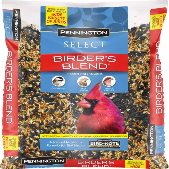 2 Pack Pennington Select Birder's Blend, Wild Bird Seed and Feed, 14 lb. Bag