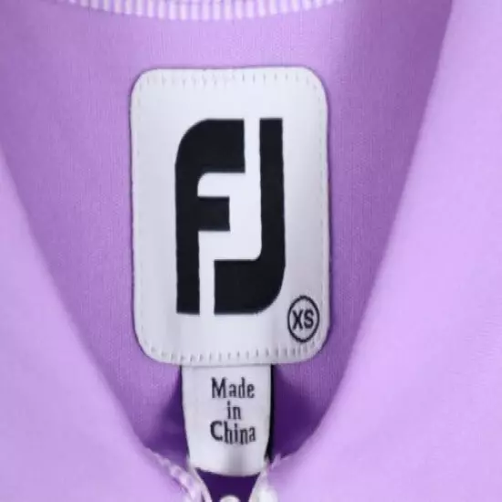 NWT FootJoy Womens Sz XS Purple Interlock Microstripe Panel Shirt