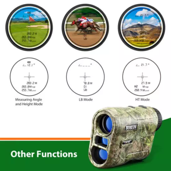 BOBLOV 6.5X 1000M Waterproof Golf Range Finder Rangefinder with Golf Bag Holder