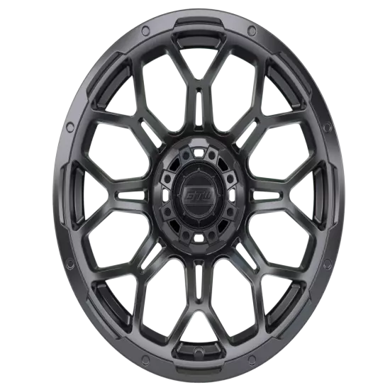 GTW Bravo 15x7 Aluminum Matte Black Golf Cart Wheel 3:4 Offset | 4x4 (101.6mm)