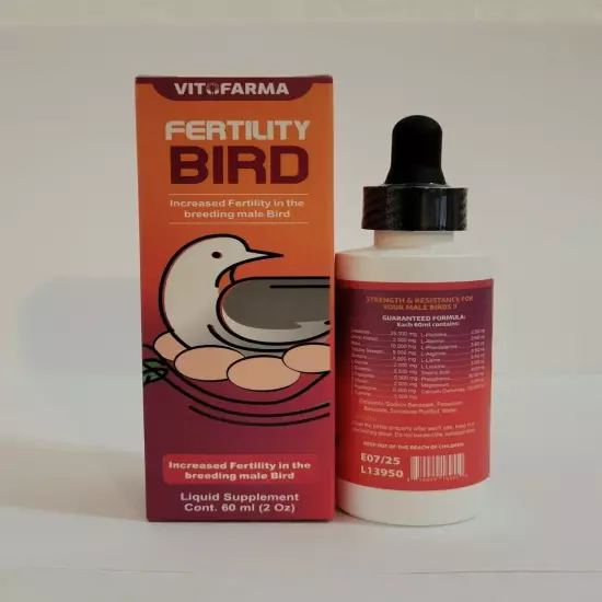 VITOFARMA SUPPLEMENT FERTILITY BIRD 60ML INCREASED BREEDING VITAMIN PARA PAJAROS