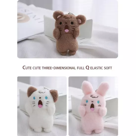 Bunny Velvet Bear Keychain Dolls Plush Pendant Plush Keychain Doll Plush E6S1 им