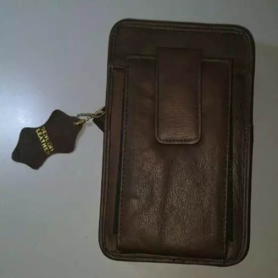 Larger BeltConceal Concealment Holster - Compact Pistol - Genuine Leather BROWN