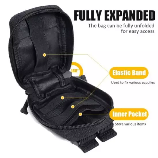 Tactical Molle Accessories Bags EDC Waist Pack Storage Pouch Carry Phone Gadgets