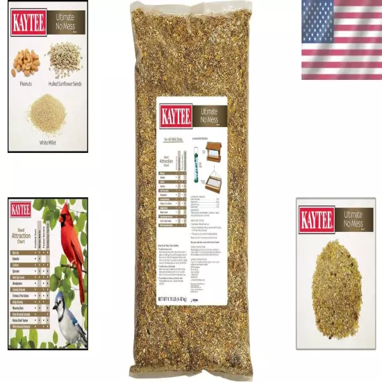 Wild Bird Ultimate No Mess Bird Food Seed - 9.75 lbs for Colorful Songbirds