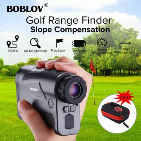 BOBLOV LF600AG 600M Golf Laser Range Finder with Slope Flag Locking +Golf Bag