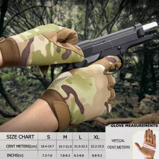 Tactical Army Safety Work Impact Full Finger Gloves Shooting Hunting Motorcycle