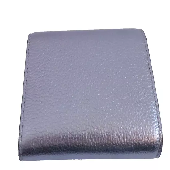 Jimmy Choo Wallet Small Trifold NWT Loni Mauve Lilac Shiney Leather Retail $550