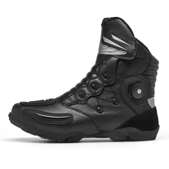 High Top Durable Motorcycle Boots Men Breathable Soft Racing Shoes Riding Boots