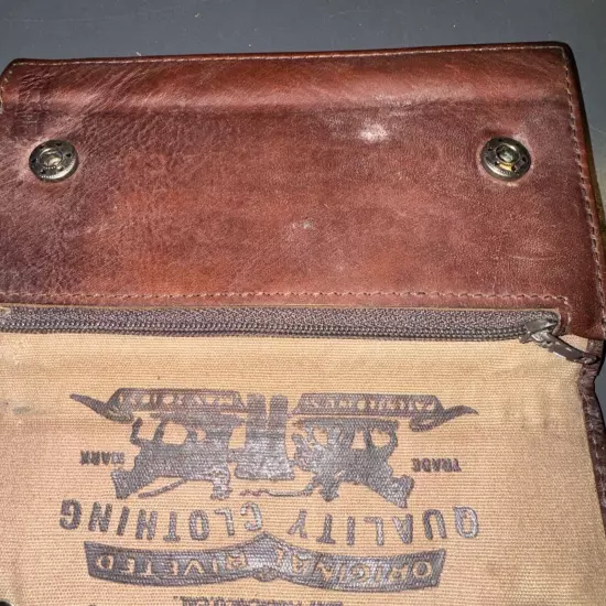 Levi Strauss & Co. Leather Vintage Bifold Brown Wallet USED