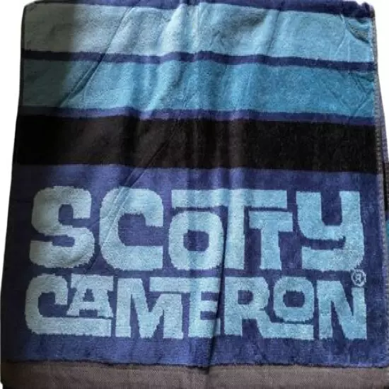 NWT SCOTTY CAMERON GALLERY Surf Stripe Players Towel Golf 39 x 17 Blue 