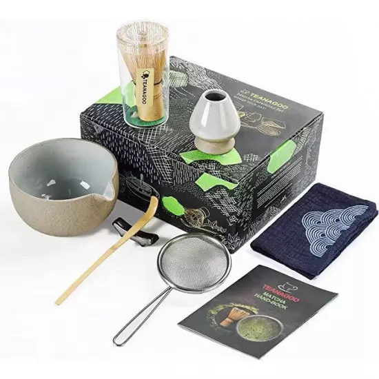 2 New Set-Traditional Teanagoo Matcha Tea Set Kit ( Brown)