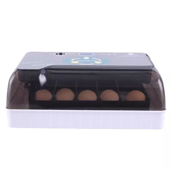 12 Eggs Auto Incubator Digital Poultry Hatcher Auto Turning LED Lamp Pet Home