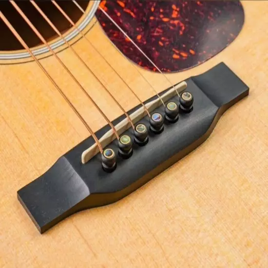 1x Ebony Bridge for Martin Acoustic Guitar Saddle Nut Luthier African Black