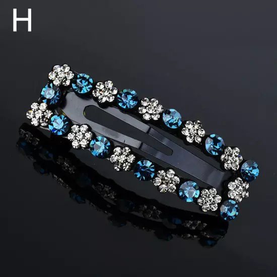 Women Girls Bling Crystal Hairpins Rhinestone Hair Clip Pins Barrettes Headwear