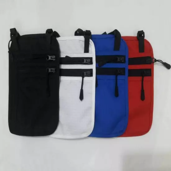 Travel Secure Passport Neck Pouch Money Cord Clothes Wallet Holder outdoor Pouch