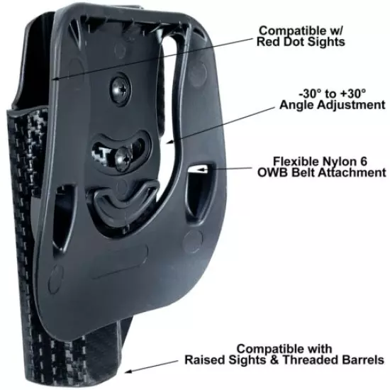 Black Scorpion Gear OWB Kydex Paddle Holster fits Ruger American 4.20''