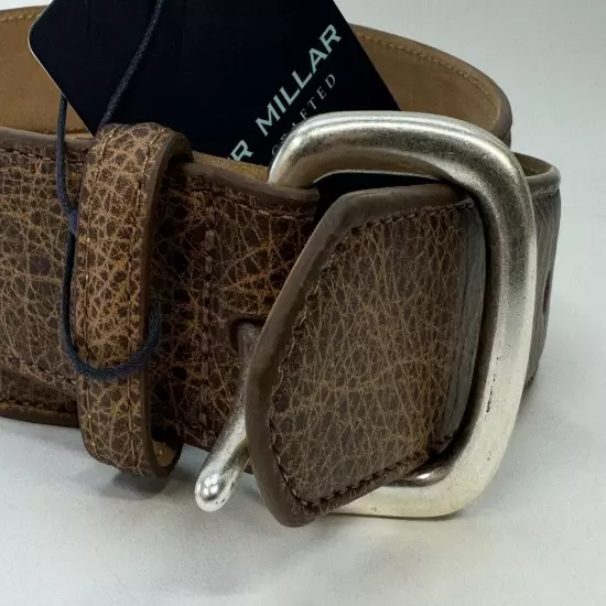 NWT Peter Millar Crown Crafted Leather Belt Whiskey Brown Mens Size 34 $180