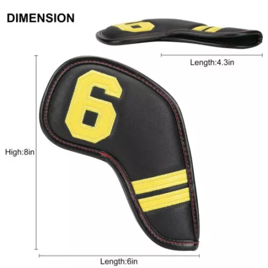 11pcs Colorful Number Embroidered Golf Iron Club Headcovers Easy Identification