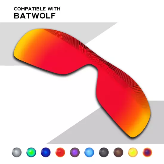 Wholesale POLARIZED Replacement Lenses for-Oakley Batwolf OO9101 Sunglasses