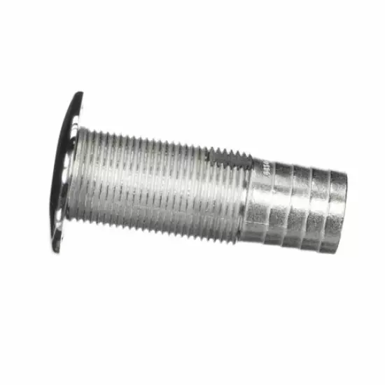 attwood 66547-3 Stainless Steel Straight Thru-Hull Valve Fitting, Barbed, Sta...