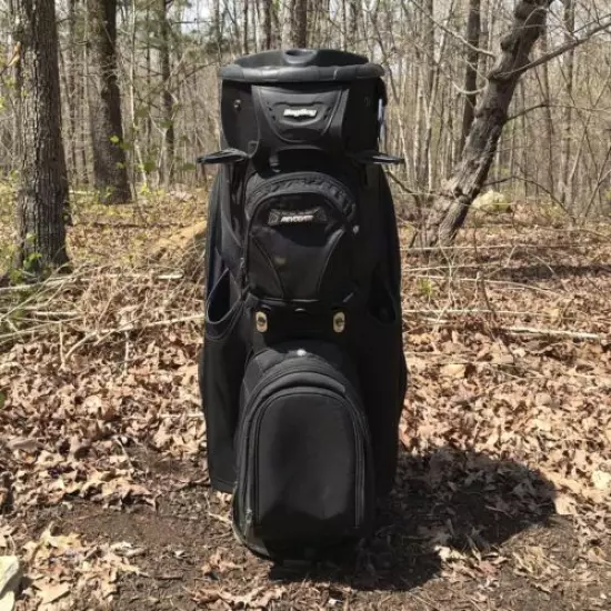 BAG BOY REVOLVER 14-WAY DIVIDER GOLF CART BAG, BLACK With Raincover