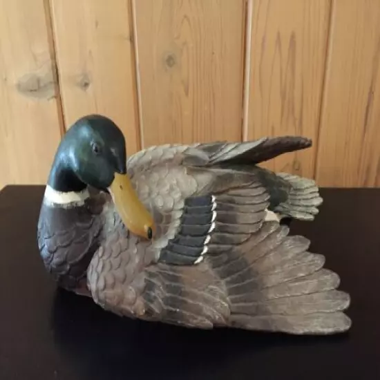 Duck Decoy Statue Figure 11 1/2" Long, 2 lbs. 5 oz.