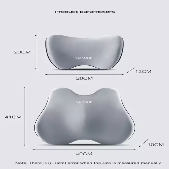 Car Headrest Neck Pillow Lumbar Support Seat Lumbar Cushion Backrest Rest Pillow