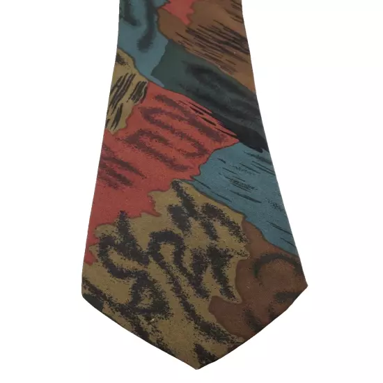 ARABIAN Bird Tie Dark Colorful Background Print Necktie Classy Business Style