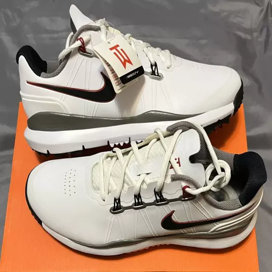 2013 Nike Tiger Woods TW14 White Mens Size 10 Jordan Golf Shoes New !!