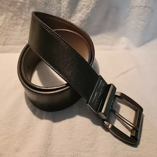 Levi's Black & Brown Leather Reversible Buckle Belt Size M 34-36