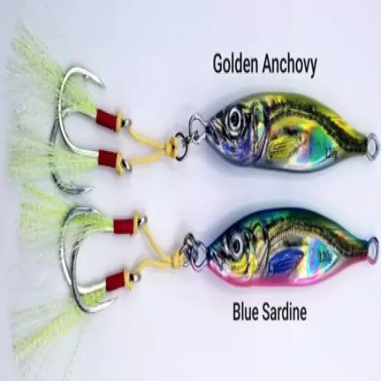 2 per Pkge: Slow Pitch Jig, Speed Jig, Fishing Jig, Fish Jig: 80g, 120g or 160g