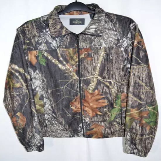 RedHead Hunting Mossy Oak Camouflage Jacket Zip Front Cinch Cord Waist Men's M