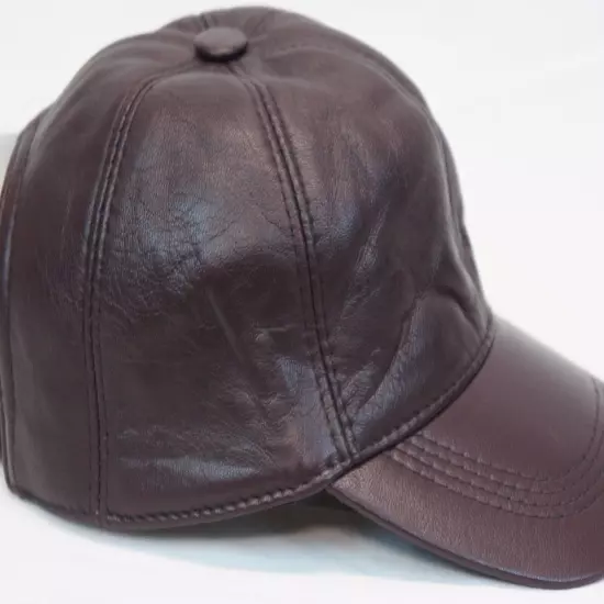 New 100% Real Genuine Lambskin Leather Baseball Cap Hat Sports Visor 32 COLORS