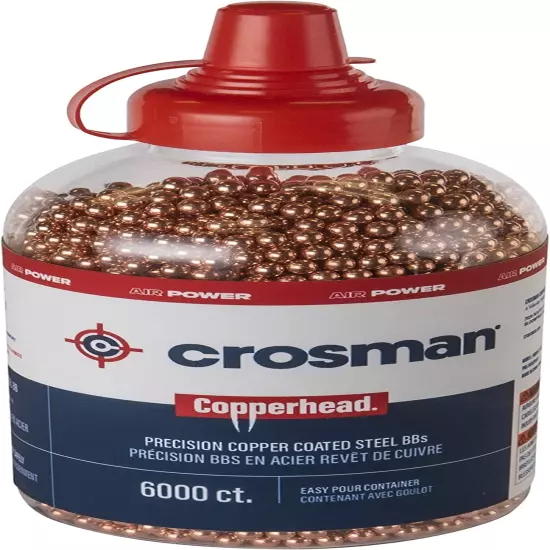 Crosman Copperhead 4.5mm Copper Coated BBs In EZ-Pour Bottle For BB Air Pistols 