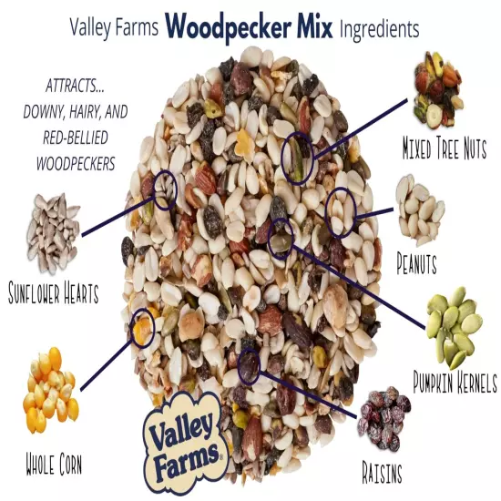 Woodpecker Mix - w/Sunflower Hearts No Mess No Waste Wild