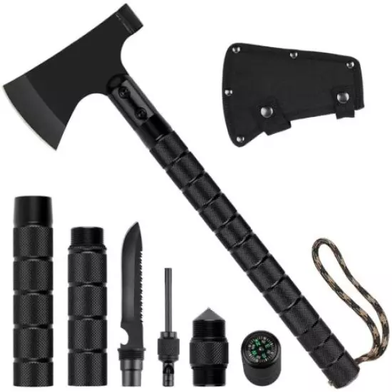 Tactical Tomahawk Backpack Camping Axe Hatchet Kit Outdoor Hiking Survival Tool