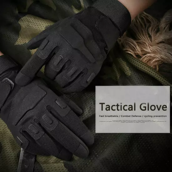 Tactical Full Finger Gloves Army Military Hunting Combat Shooting for Men Women