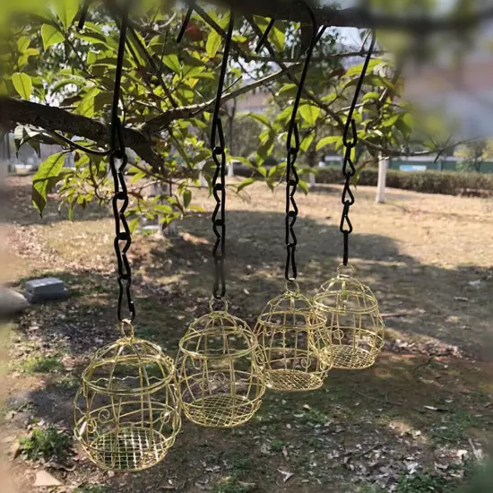 Outdoor Birdcage Bird Feeder Bird Feeding Station With Chain DIY Durable Simple➳