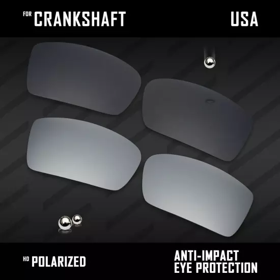 Anti Scratch Polarized Replacement Lenses for-Oakley Crankshaft OO9239 Options