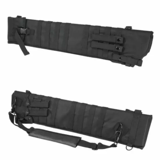 SHOTGUN SCABBARD SHOULDER CASE Black Camo Vism NcStar Hunting MOLLE Carry Strap 