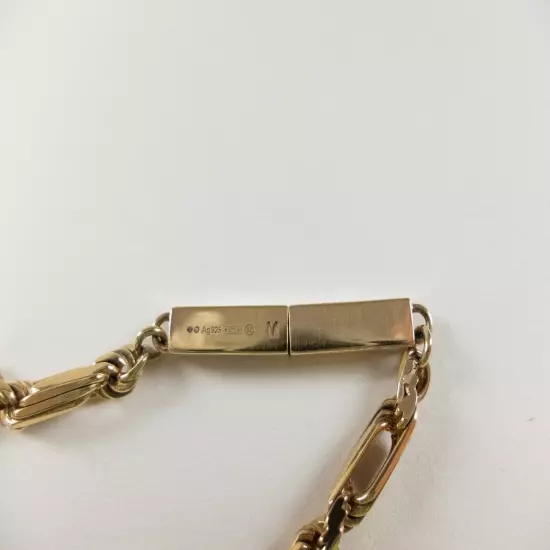 BOTTEGA VENETA Ripple gold plated silver bracelet Medium authentic designer NWT