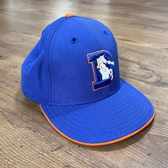 Denver Broncos Vintage Reebok Gridiron Classic Fitted Ha, 100% Wool Size 7 7/8