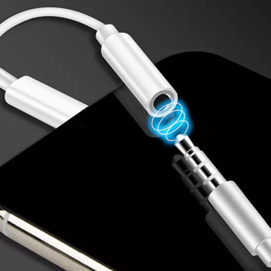 For iPhone Headphone Adapter Jack 8 Pin to 3.5mm Aux Cord Dongle Converter ღ !