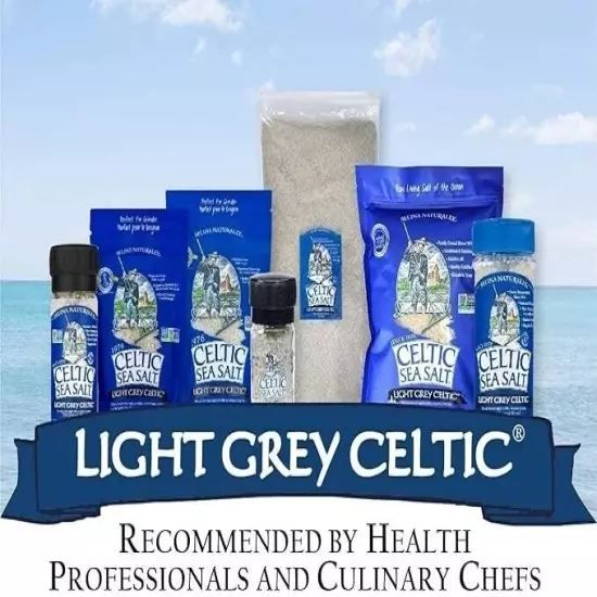 Light Grey Celtic Sea Salt 1 Pound Resealable Bag – Additive-Free, Delicious Sea